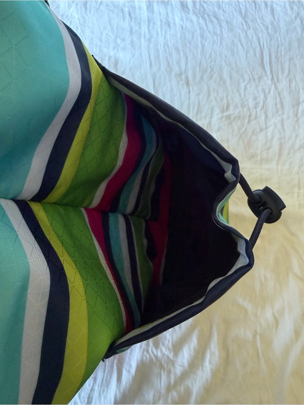 Thirty-One Gifts Preppy Pop Striped Tote in Lime, Teal, Pink & Navy - Picture 5 of 5